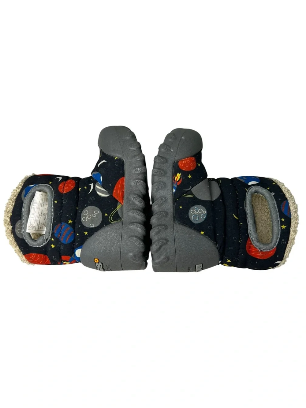 Bogs Infant Size 4 Sherpa Lined Space Print Winter Boots